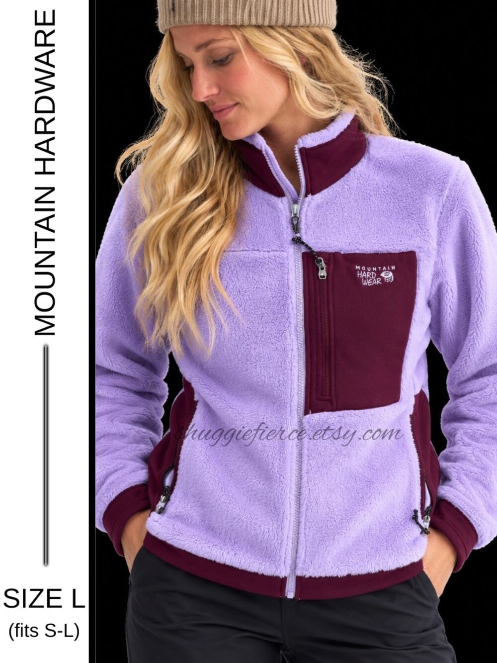 MSRP $145 ✨Mountain Hardwear Fuzzy Colorblock Fleece Jacket – Size L (fits S-L)✨